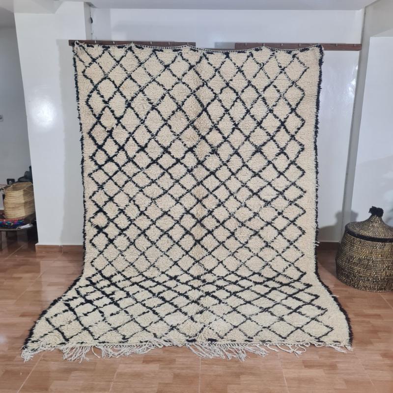 White Damri Marokkaans handgemaakt tapijt